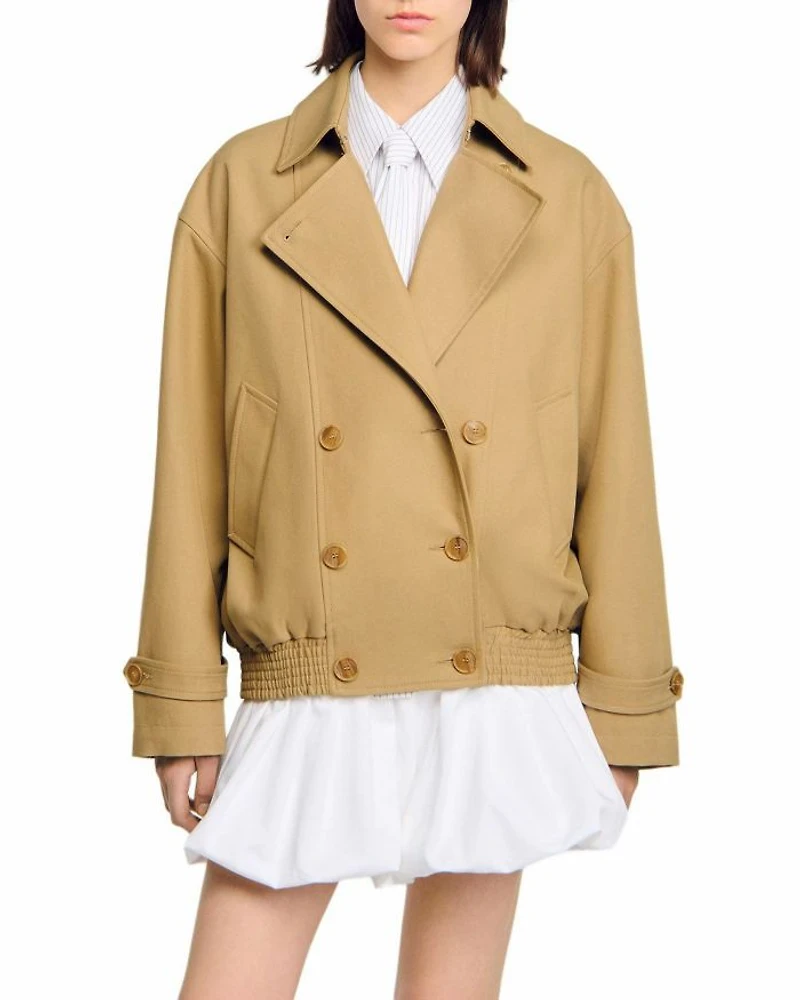 Short Oversized Trench Coat