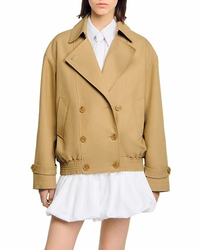 Short Oversized Trench Coat