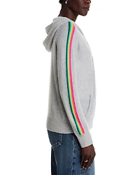 Cashmere Rainbow Athletic Stripe Zip Hoodie - Exclusive