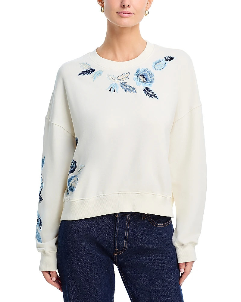 Driftwood Teddy X Flower Crewneck Sweatshirt