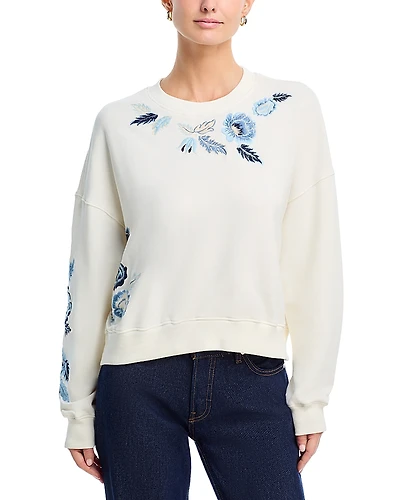 Driftwood Teddy X Flower Crewneck Sweatshirt