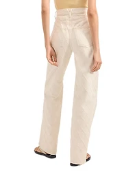 Taylor High Rise Wide Leg Jeans Ecru