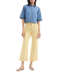 Spruce Cropped Denim Shirt