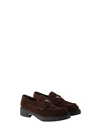 Prada Men's Chocolate Suede Loafers