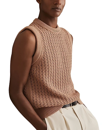 Reiss Bryant Crochet Sweater Vest