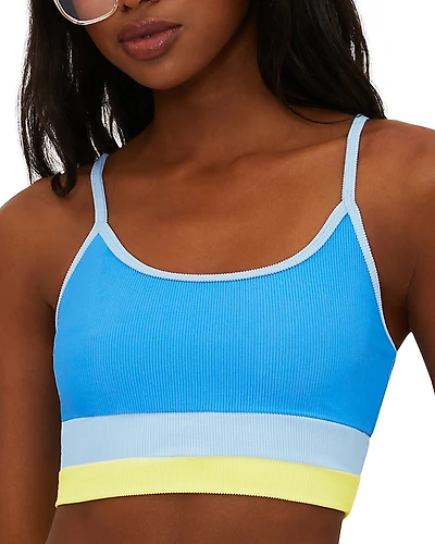 Beach Riot Eva Color Blocked Bikini Top