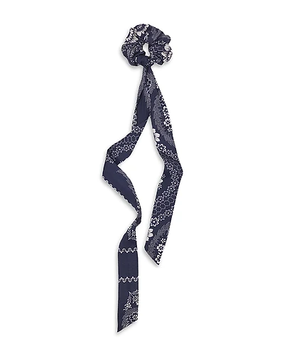 Maje Printed Scarf Scrunchie
