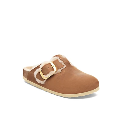 Birkenstock Women's Boston Big Buckle Shearling Clogs