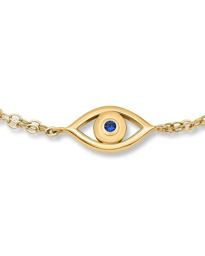 Blue Pavé Evil Eye Ankle Bracelet - Exclusive