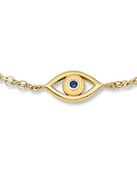 Blue Pavé Evil Eye Ankle Bracelet - Exclusive