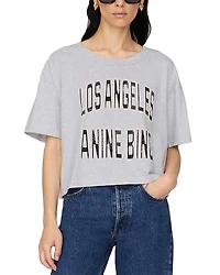 Anine Bing Johnny Cropped Tee