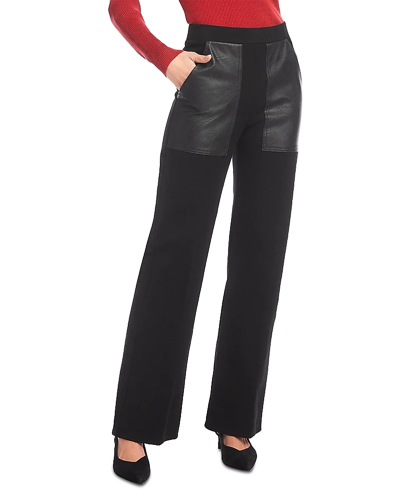 Karen Kane Contrast Pocket Wide Leg Pants