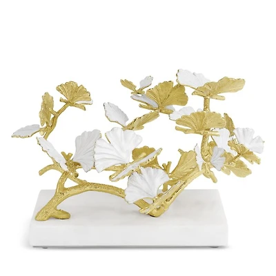 Butterfly Ginkgo Golden Decorative Object