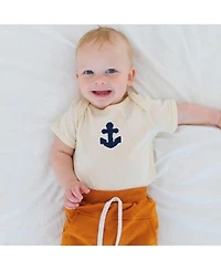 Girls' Anchor Patch Short Sleeve Bodysuit - Baby