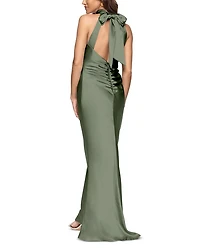 Sleeveless Satin Gown - Exclusive