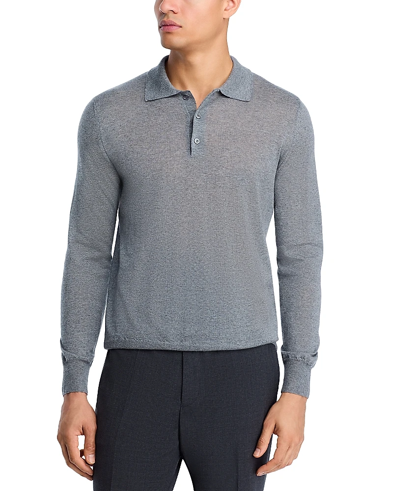 Canali Merino Knit Polo Sweater