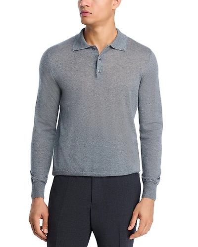 Canali Merino Knit Polo Sweater