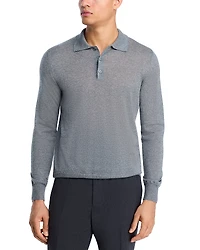 Canali Merino Knit Polo Sweater