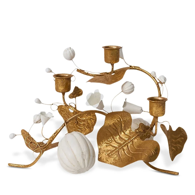 Juliska Forest Walk Pumpkin & Vine Triple Candlestick Holder