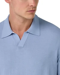 Cotton Crepe Knit Polo Shirt