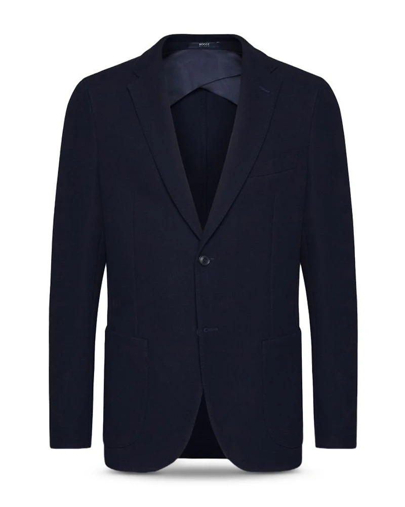 Navy Cotton B Jersey Blazer