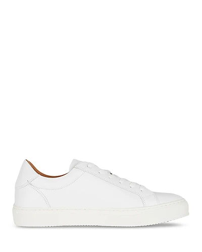 Boggi Milano Men's White Leather Trainer Sneakers