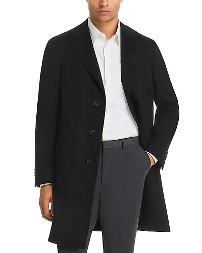 Canali Kei Wool & Cashmere Quilted Lining Top Coat