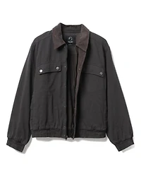 Unisex Denim Corded Collar Aviator Jacket