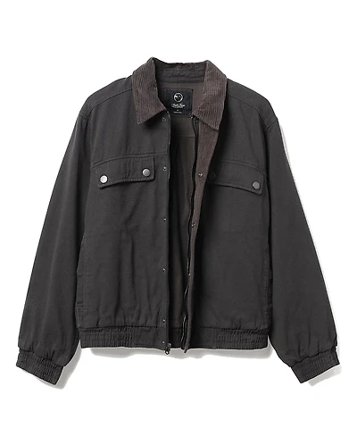 Junk Food Clothing Unisex Denim Corded Collar Aviator Jacket