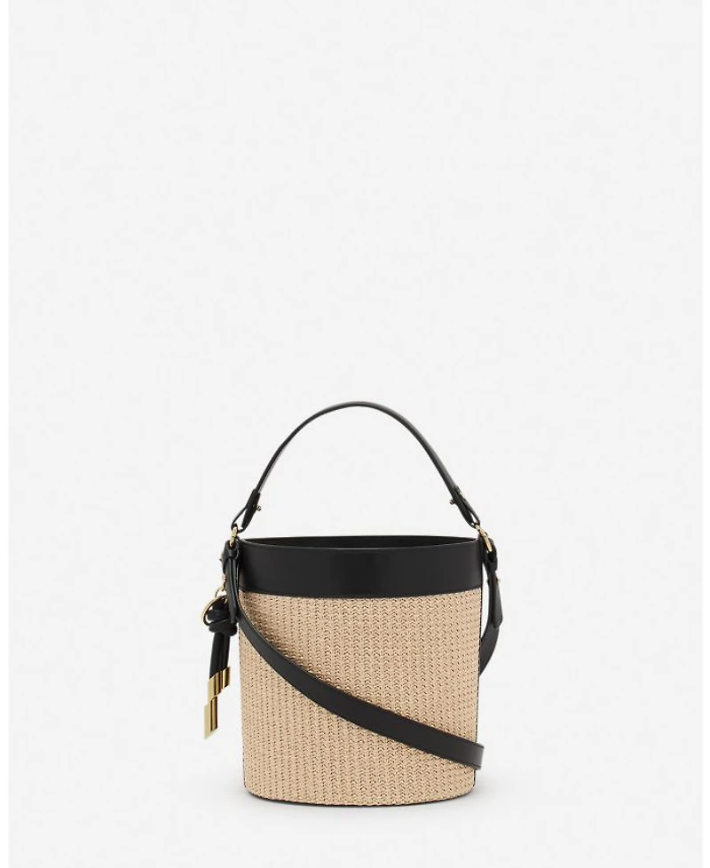 Sequence Raffia Bucket Bag