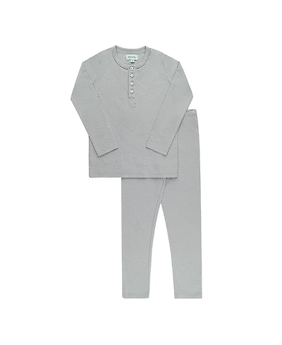 Ely's & Co. Unisex Heart and Star Button Pointelle Collection Lounge Set - Baby