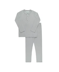 Ely's & Co. Unisex Heart and Star Button Pointelle Collection Lounge Set - Baby