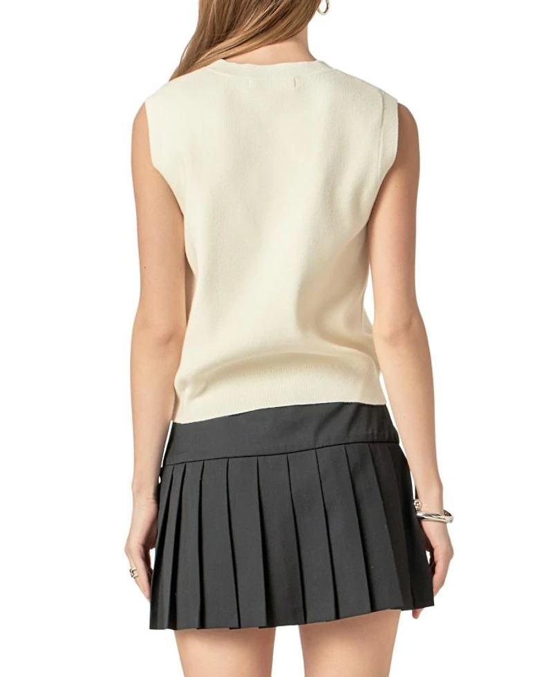 Women's Embo Logo Knit Vest