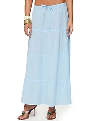 Edikted Kaila Cotton Tiered Maxi Skirt