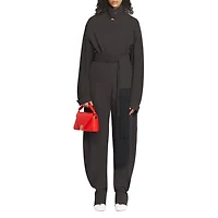 Wool and Viscose Like Barrel Pants