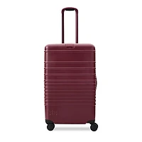 The Medium Check in Roller Suitcase - Burgundy