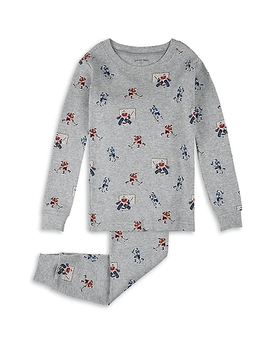 petit lem Boys' Hockey Players Print Pajama Set