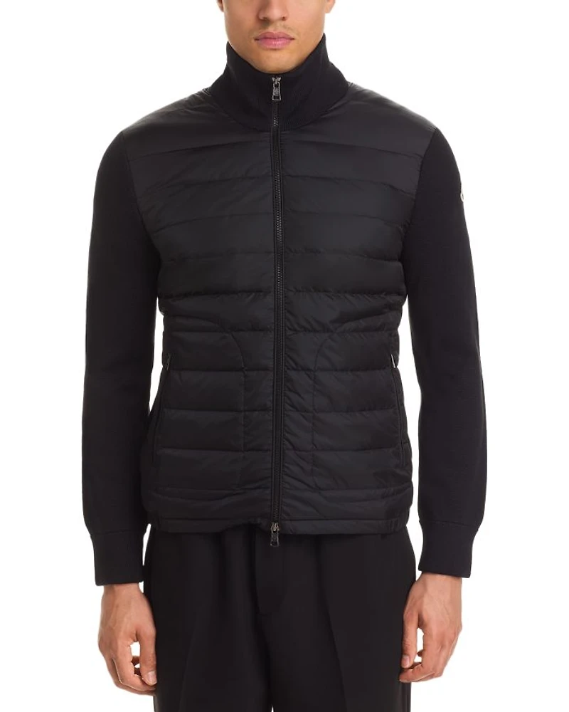 Padded Zip Up Cardigan