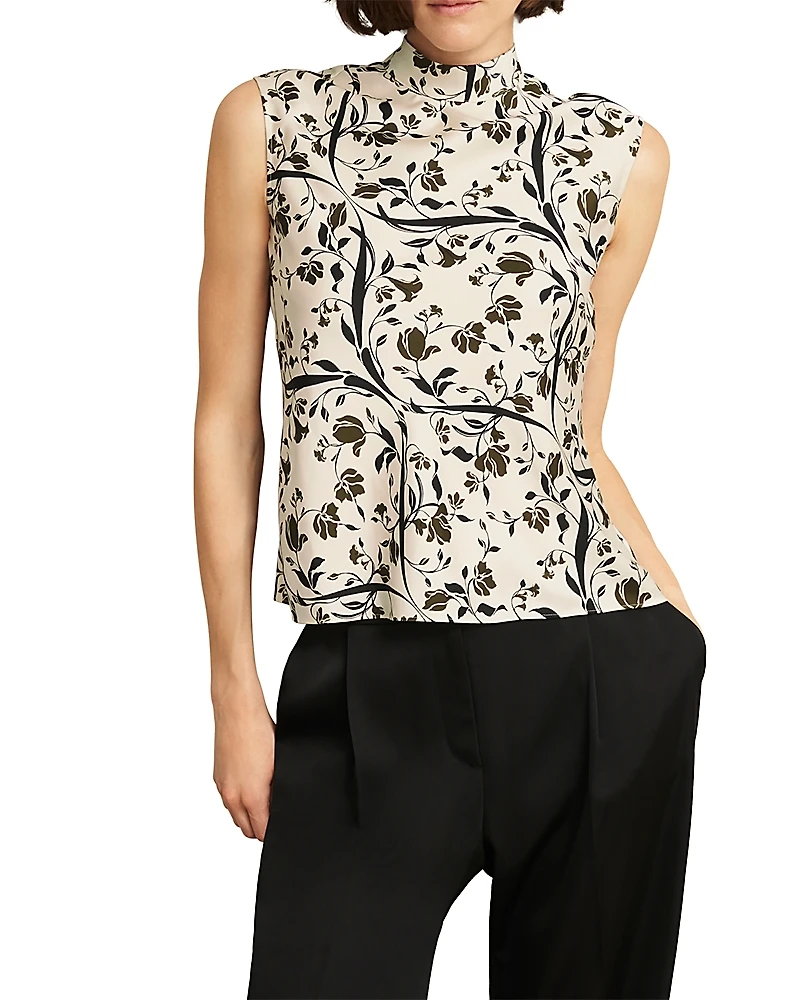 Hobbs London Harptree Floral Print Top