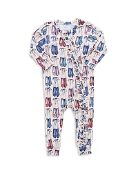 Pink Chicken Girls' Ruffle Ballet Slipper Romper - Baby