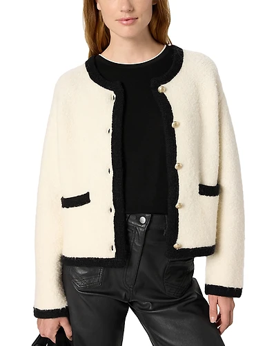 Gerard Darel Ewa Contrast Trim Cardigan