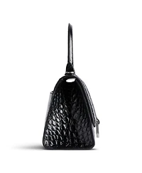 Hourglass Handbag Crocodile Embossed