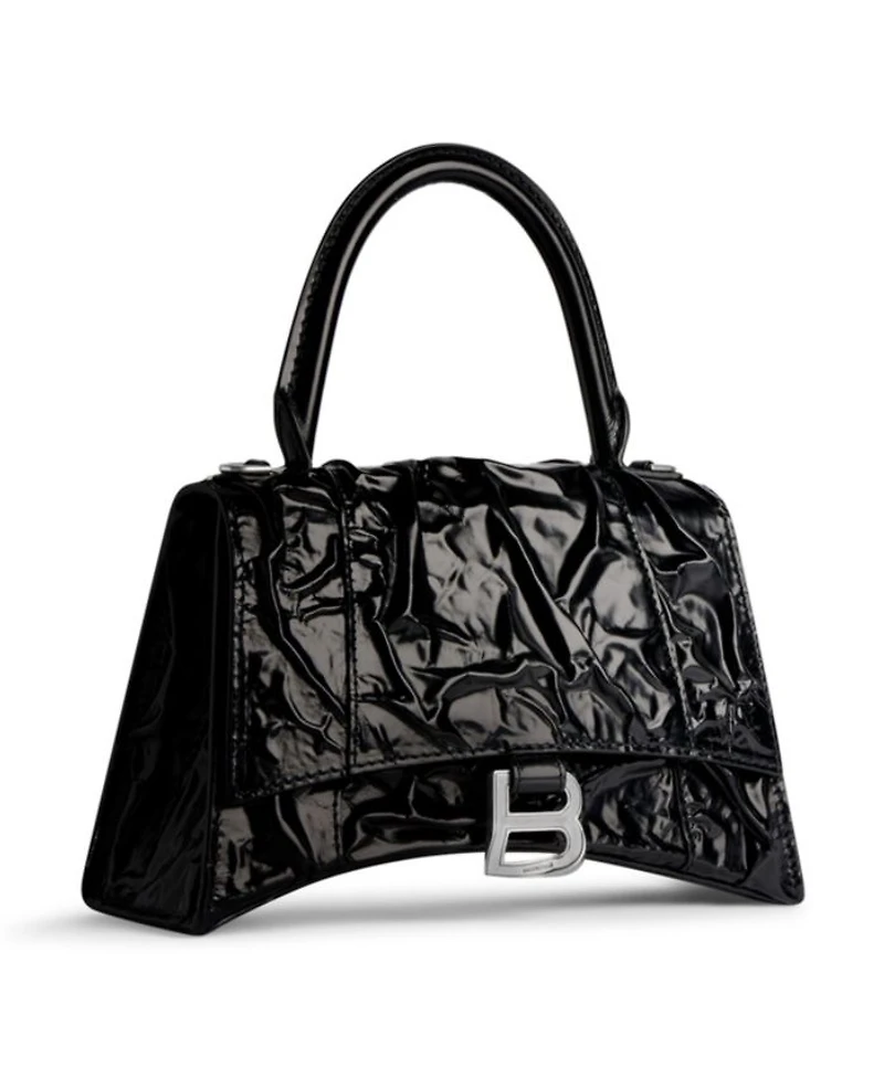 Hourglass Handbag Crushed Effect