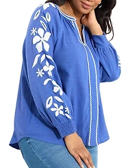 Live Unlimited Embroidered Relaxed Blouse