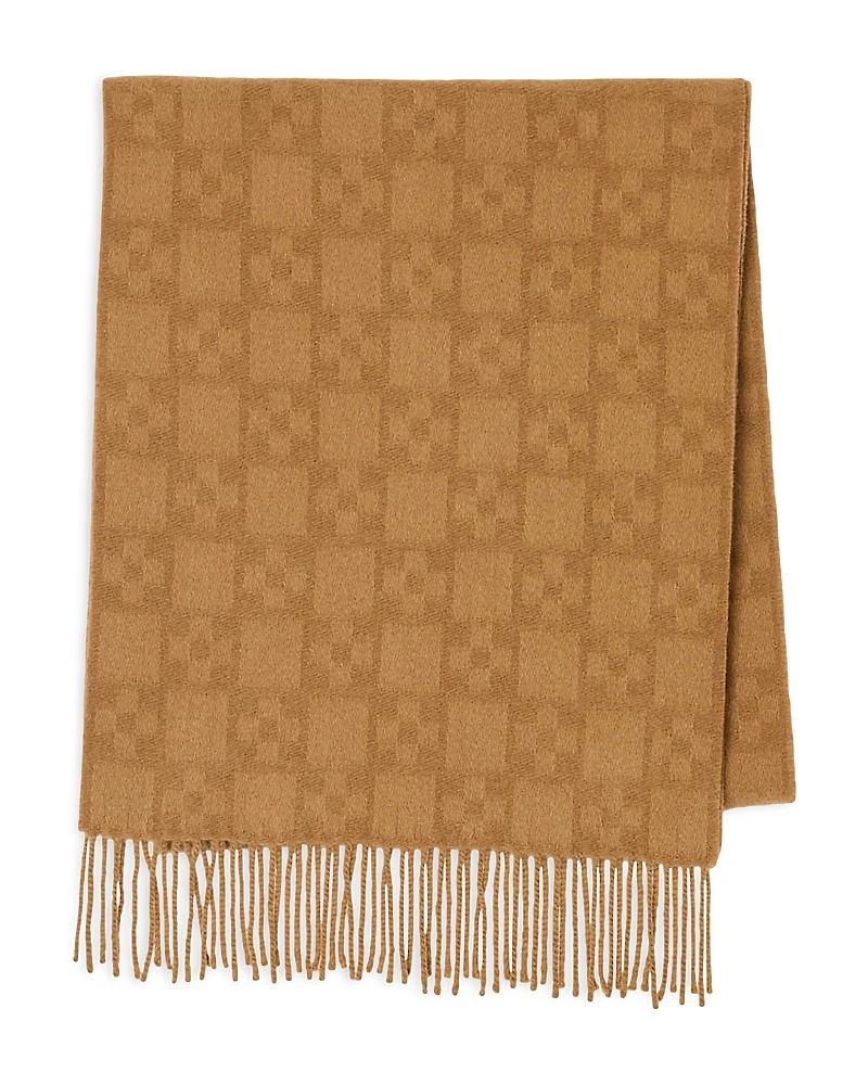 Sandro Geo Pattern Wool Scarf