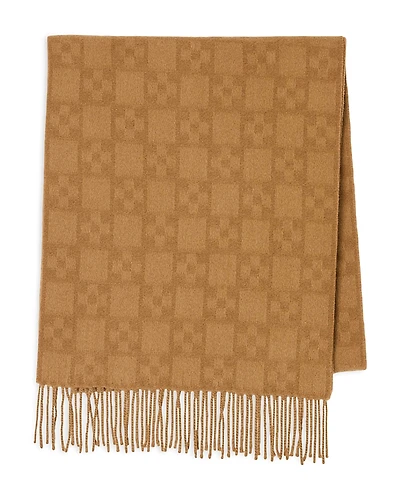 Sandro Geo Pattern Wool Scarf