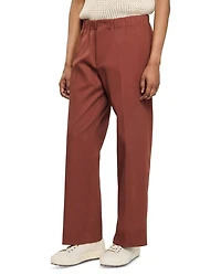 Elasticized Wide Leg Cotton Pants