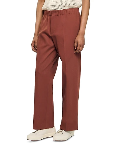 Sandro Elasticized Wide Leg Cotton Pants