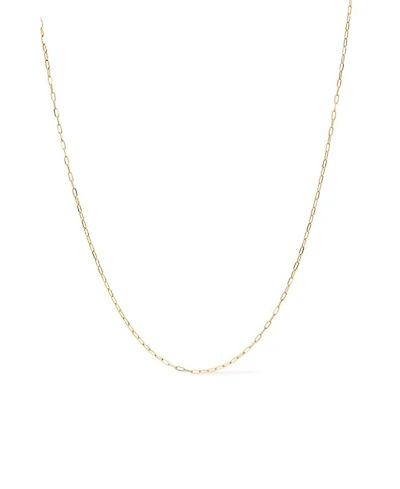 Solid Gold Paperclip Chain Necklace