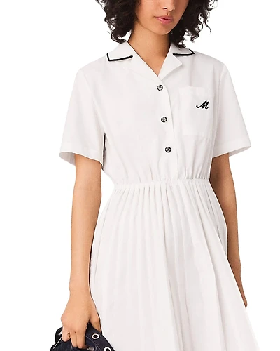 Maje Short Sleeve Shirt Dress
